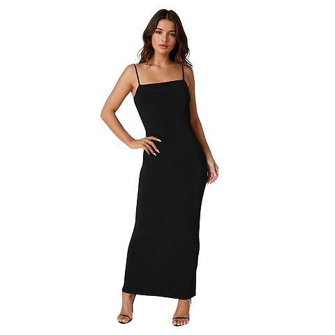 Женские платья bebe Women's bebe Square Neck Low Back Maxi Dress