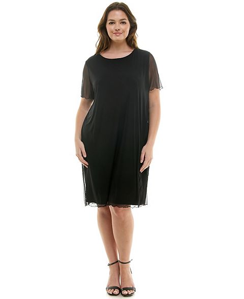Женские платья bebe Plus Size bebe Powermesh T-Shirt Dress
