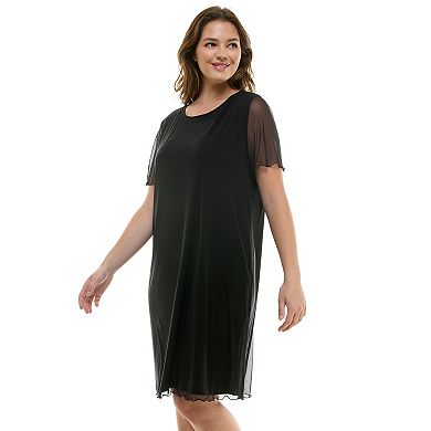 Plus Size bebe Powermesh T-Shirt Dress
