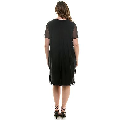 Plus Size bebe Powermesh T-Shirt Dress
