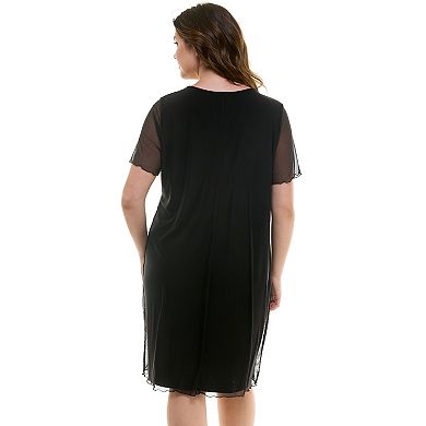 Plus Size bebe Powermesh T-Shirt Dress