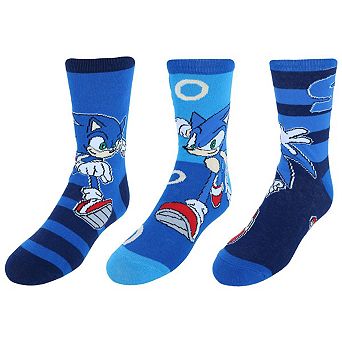Textiel Trade Kid's Sega's Sonic the Hedgehog Crew Novelty Socks (3 Pair)