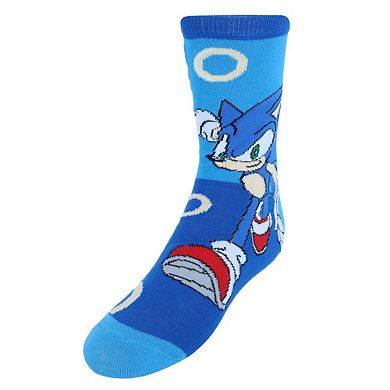 Textiel Trade Kid's Sega's Sonic the Hedgehog Crew Novelty Socks (3 Pair)