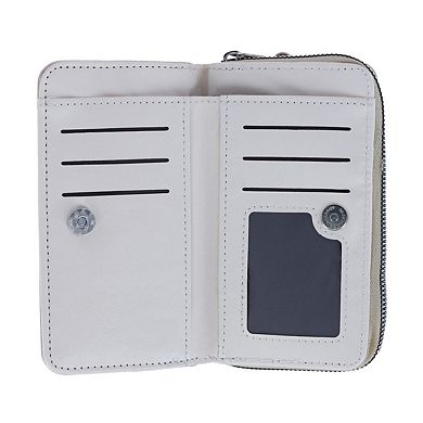 CTM Women's artificial Leather Heart -Fold Wristlet Wallet