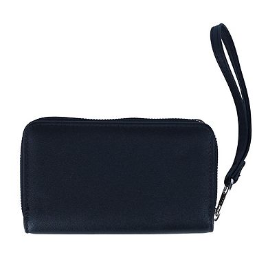 CTM Women's artificial Leather Heart -Fold Wristlet Wallet