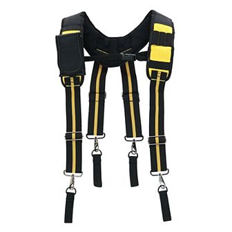 Men's Work Suspenders With Pocket & Swivel Hooks & Tool Belt Loops
