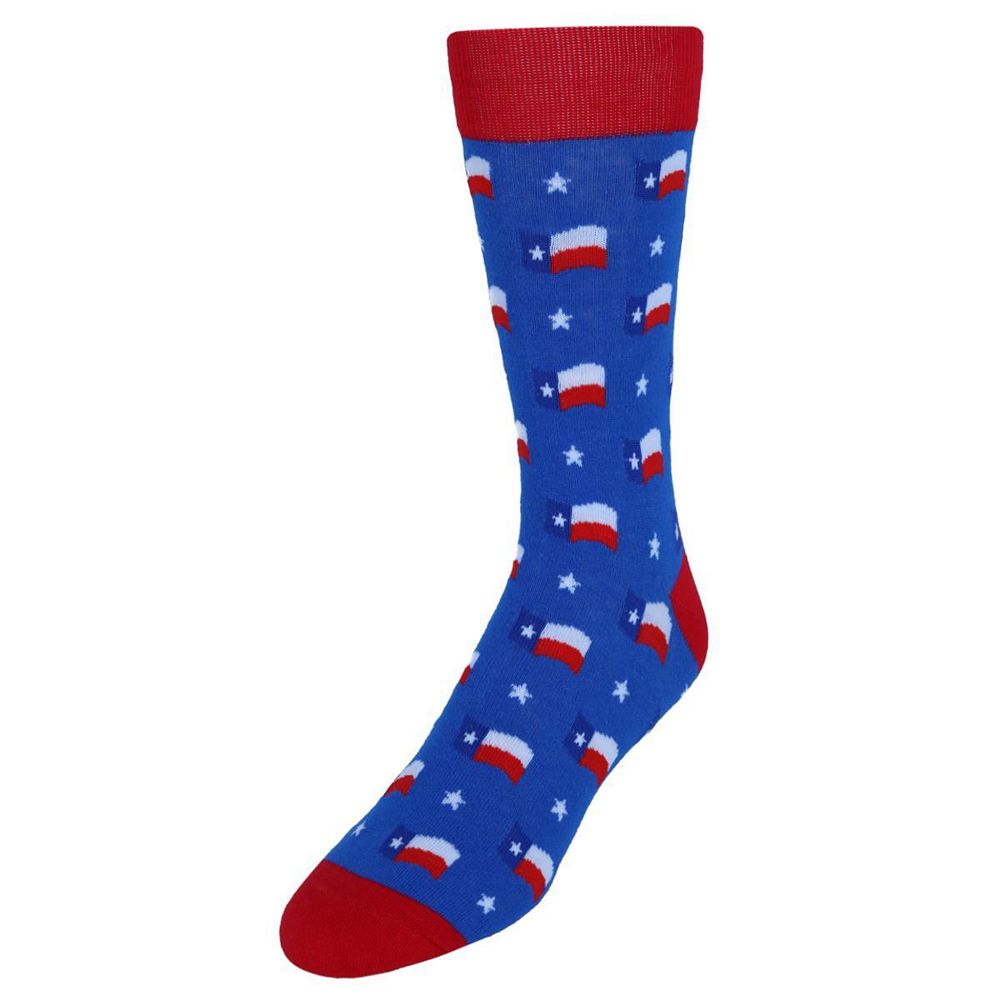 CTM Men's Texas State Flag Novelty Dress Socks (1 Pair)