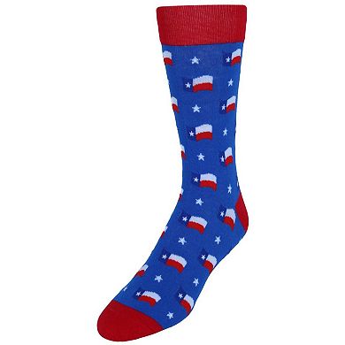 CTM Men's Texas State Flag Novelty Dress Socks (1 Pair)