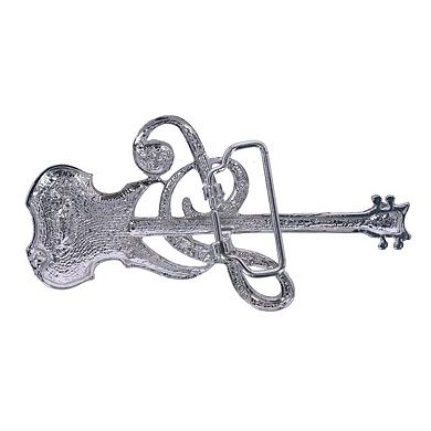 CTM Women's Rhinestone Music Note Guitar Buckle