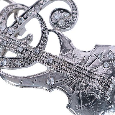 CTM Women's Rhinestone Music Note Guitar Buckle