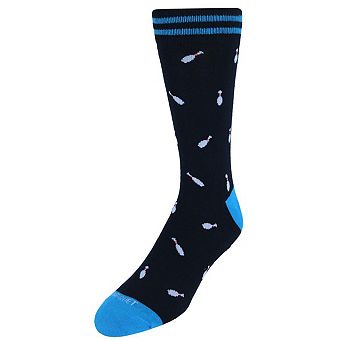 CTM Men's Bowling Premium Novelty Dress Socks (1 Pair)