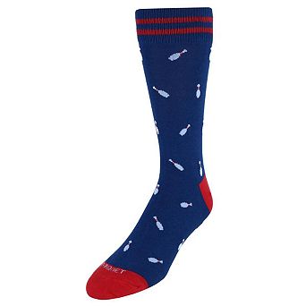 CTM Men's Bowling Premium Novelty Dress Socks (1 Pair)