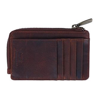Paul & Taylor Men's Leather Zippered Side Front Pocket Wallet