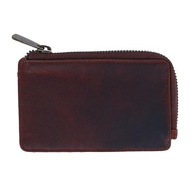 Paul & Taylor Men's Leather Zippered Side Front Pocket Wallet