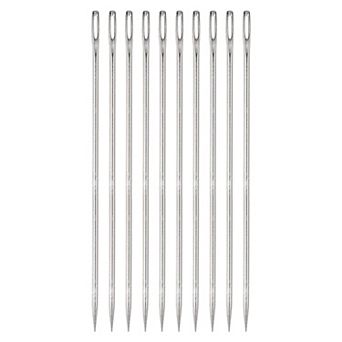 10 pc 6 Inch Upholstery Needles Large Eye Stitching Needles Stainless Steel Sewing Needles