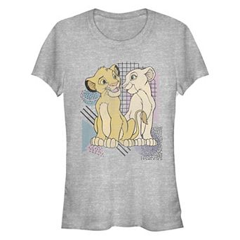 Disney's The Lion King Simba And Nala Young Love Juniors' Fitted Graphic Tee