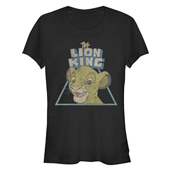 Disney's The Lion King Young Simba Self Portrait Juniors' Fitted Graphic Tee