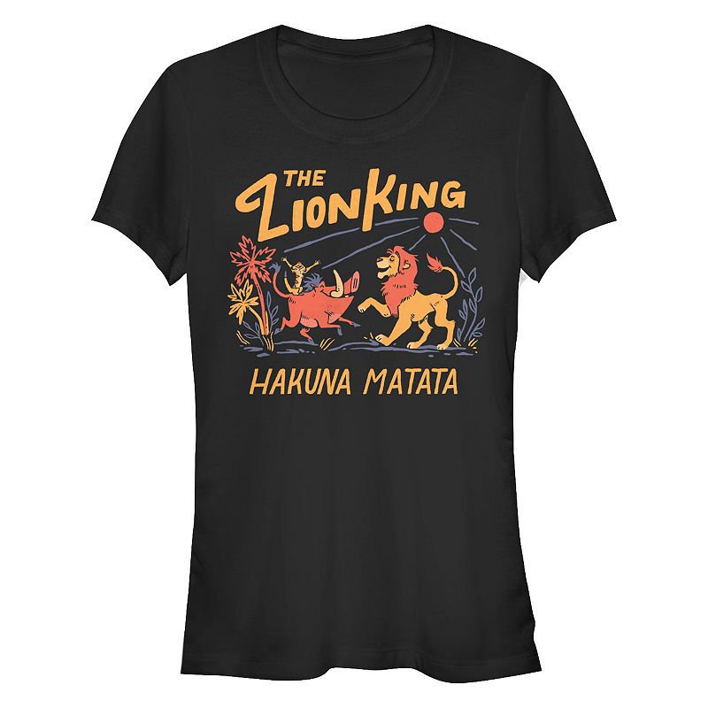 Disney's The Lion King Simba, Timon & Pumba Dancing Buddies Juniors' Fitted Graphic Tee, Girl's, 