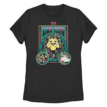 Disney's The Lion King Simba, Timon & Pumba Psychedelic Poster Juniors' Graphic Tee