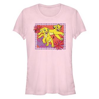Disney's The Lion King Young Simba And Nala Playing Juniors' Fitted Graphic Tee