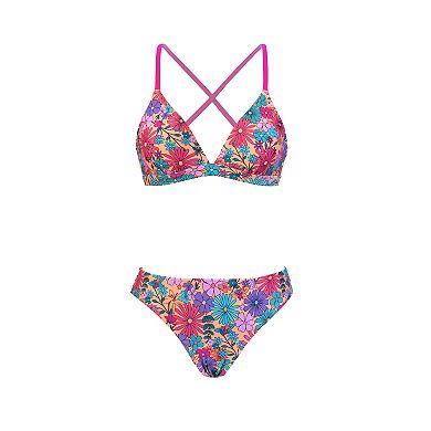 Women's Cupshe V-Neck Crisscross Bikini One-Piece Swimsuit