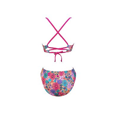 Women's Cupshe V-Neck Crisscross Bikini One-Piece Swimsuit