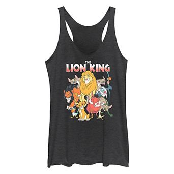Disney's The Lion King Character Squad Poster Juniors' Tri-Blend Racerback Tank Top
