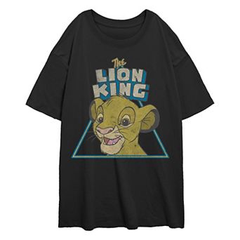 Disney's The Lion King Young Simba Self Portrait Juniors' Oversized Graphic Tee