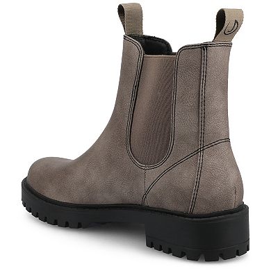Journee Blanche Women's Pull-On Block Heel Chelsea Ankle Boots
