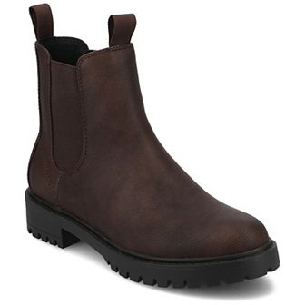 Journee Blanche Women's Pull-On Block Heel Chelsea Ankle Boots