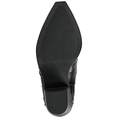 Journee Braylee Comfort Studded Pointed Toe Women's Ankle Boots