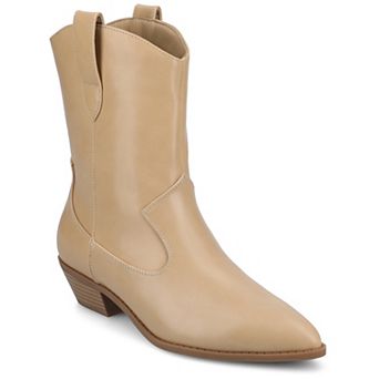 Journee Fritzie Women's Casual Pointed Toe Cuban Heel Ankle Boots