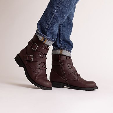 Journee Juliah Women's Lace-Up Block Heel Ankle Boots