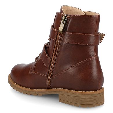 Journee Juliah Women's Lace-Up Block Heel Ankle Boots