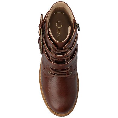 Journee Juliah Women's Lace-Up Block Heel Ankle Boots