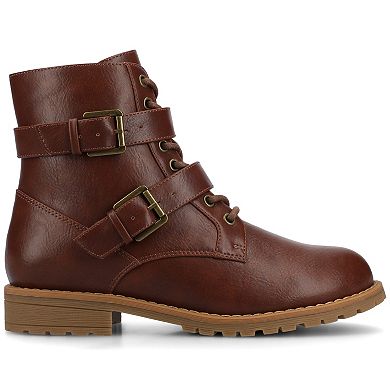 Journee Juliah Women's Lace-Up Block Heel Ankle Boots
