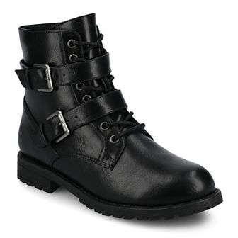 Journee Juliah Women's Lace-Up Block Heel Ankle Boots