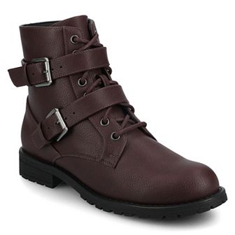 Journee Juliah Women's Lace-Up Block Heel Ankle Boots