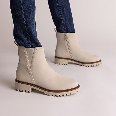Journee Junnah Women's Pull-On Block Heel Chelsea Ankle Boots In Regular & Wide Width