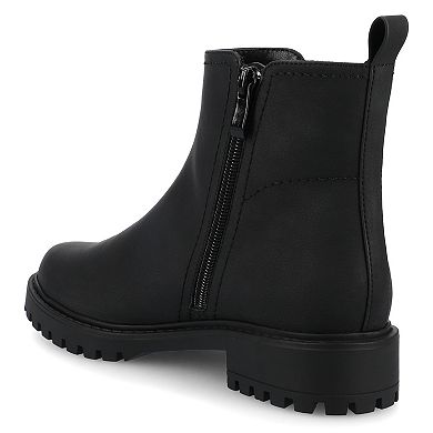 Journee Junnah Women's Pull-On Block Heel Chelsea Ankle Boots In Regular & Wide Width
