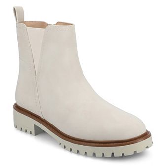 Journee Junnah Women's Pull-On Block Heel Chelsea Ankle Boots In Regular & Wide Width