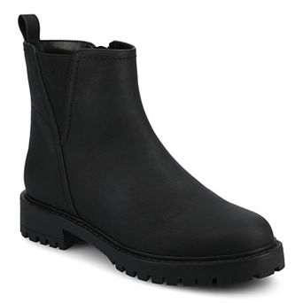Journee Junnah Women's Pull-On Block Heel Chelsea Ankle Boots In Regular & Wide Width