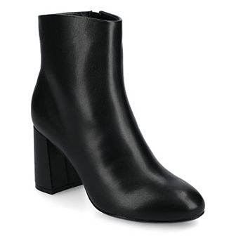 Journee Kit Women's Pointed Toe Inside Zipper Dress Ankle Boots