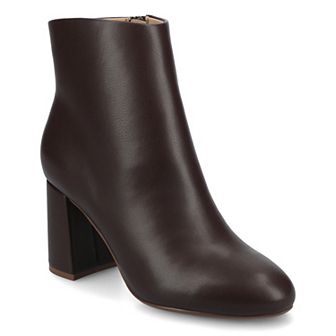Journee Kit Women's Pointed Toe Inside Zipper Dress Ankle Boots