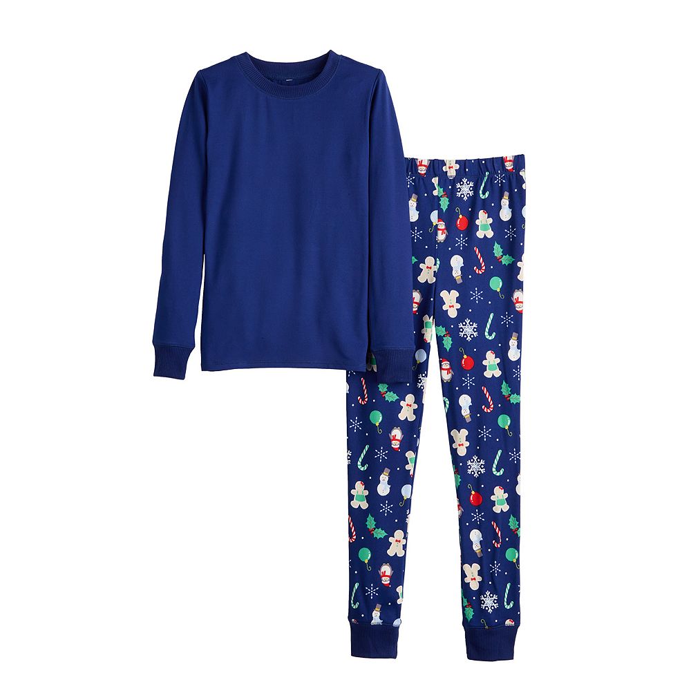 Kids 4-14 Jammies For Your Families® Holiday Jumble Pajama Top & Pajama ...
