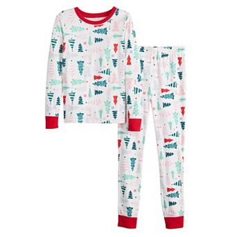 Kids 4-14 Jammies For Your Families® Christmas Tree Farm Pajama Top & Pajama Bottoms Set