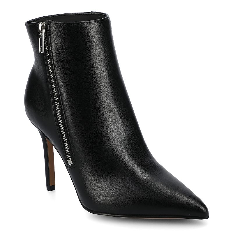 Journee Collection Leyna Women's Stiletto Heel Zipper Detail Dress Booties,