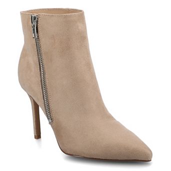 Journee Collection Leyna Women's Stiletto Heel Zipper Detail Dress Booties