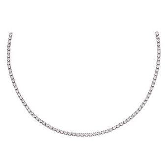 Eden By Adina Eden Cubic Zirconia Thin Tennis Choker Necklace