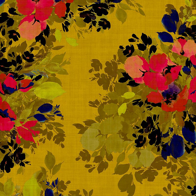 Nicole Miller Botanic Sage Peel & Stick Wallpaper, Yellow